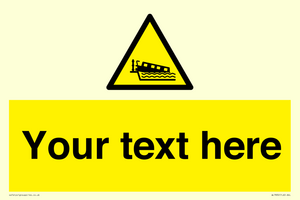 Custom warning grounding narrow boat on lock cill